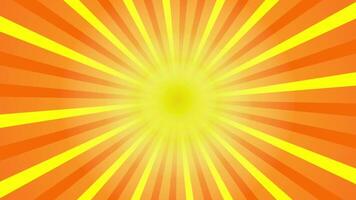 Orange comic style backgound pop rays. Sun rays rotating for comic, magzine, posts and more. animated video