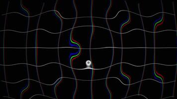 Wavy grid pattern with RGB split background animation video