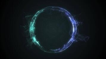 Animation of abstract energy Burning energy sphere. Background animation of an energy ball. abstract energy sphere ball with power rice in the dark video
