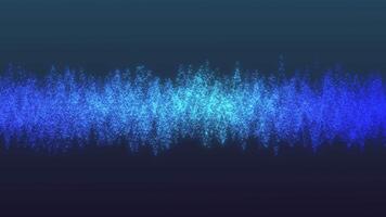 Sound wave animation multicolored. Abstract particle flow. Wave animation video