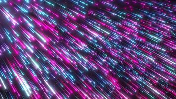 Particle explosion, meteor shower with stars, bokeh particles. Animated particle rain, neon rain. Rays of light from which particles fly out video