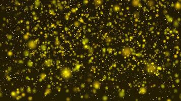 Luxury particles background golden shining dust bokeh glitter. 4K gold particles background. The luxurious gold particles keep moving forward. 4K . Loopable video