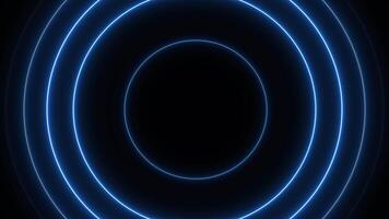 Animation of diverging circles. neon shock wave. animation of the circle. Neon Circle lights background video