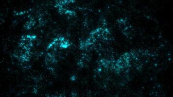 Particle background. Animation of abstract particle movement. dark particle background with glow effect. 4K animation. Looped video