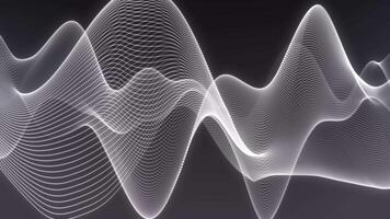 Abstract digital dynamic particle waves. Animation background. Light abstract background waves of particles. Abstract glowing digital cyber wave composed of particles and dot. video