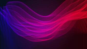 Abstract digital dynamic particle waves. Multi-wave data streams. Animation background. Light abstract background waves of particles. Abstract glowing digital cyber wave composed of particles and dots video