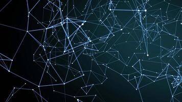 Abstract futuristic background with a plexus of lines, geometric triangles. Technology concept background video