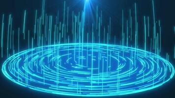 Abstract motion background - multi-layered circles. Animation of a spiral from which lines appear. video