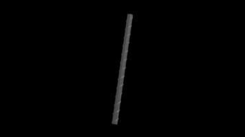 Reinforcement Bar Rotating on a Transparent Background. Seamless Loop. 4K video