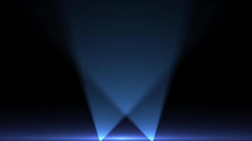 Podium stage. Illuminated space. Stage template of an empty studio stage or podium for product showcase, illuminated by volumetric spotlights video