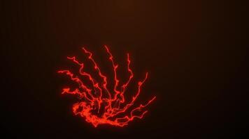 Spiral animation of waves. Waves moving in a spiral. Fire flower. Colorful animation of particle waves video