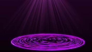 Abstract motion background - multi-layered circles. Animation of a spiral from which particles fly. video