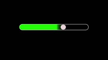 Progress bar loading animation on black background. Barloading screen progress animation loading transfer download 0-100 video