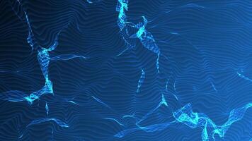 Liquid background. Wave concept. Abstract digital blue and dynamic wave background. 4K, video
