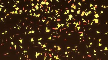 caduta coriandoli particelle bellissimo incandescente. colorato astratto sfondo 3d, 4k, senza soluzione di continuità ciclo continuo. video