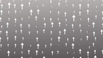 Animation of abstract arrows going up. Background of moving arrows. On a gradient gray background. 4K, looped. video