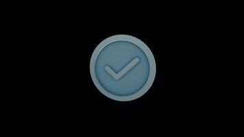Animated Check Mark Icon - Seamless Loop video