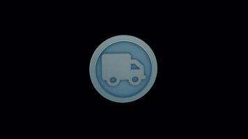 Animated Delivery Icon Seamless Loop for Logistic Business video