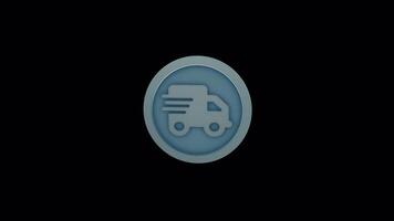 Fast Delivery Icon Seamless Loop video