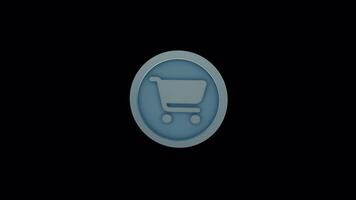Shopping Cart Icon - Seamless Loop Animation video