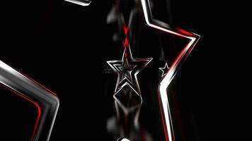 Red and White Stars Neon Strobe Area Background VJ Loop in 4K video