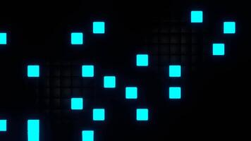 ciano e Rosa cibernético tetris fundo vj ciclo dentro 4k video