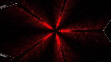 Red and White Rotating Alien Tunnel with Star Shape Background VJ Loop in 4K video