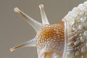 Snail Shell Close-Up Detailed Examination of a Gastropod's Exquisite, Textured Shell Structure Reveals Intricate Patterns and Natural Beauty, Highlighting the Wonders of Nature's Design. photo