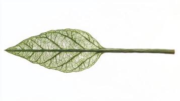 A leaf with a white background photo