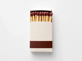 Matchsticks in a box on a white background photo