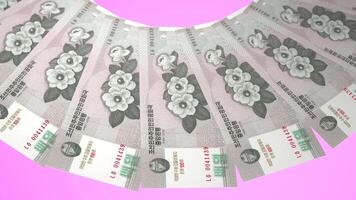 Radiant Looping Design 100 Won Curency of North Korea video