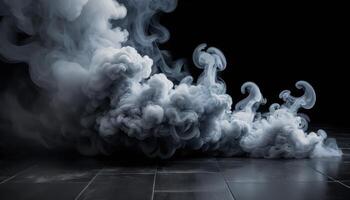 Smoke on a black background photo