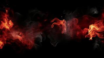 smoke on black background photo