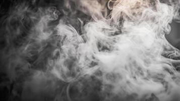 white smoke on dark background. photo