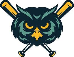wise owl badge design vector