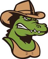 reptile mascot badge set vector