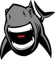 shark mascot icon set vector