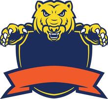 fierce wolverines team icons vector