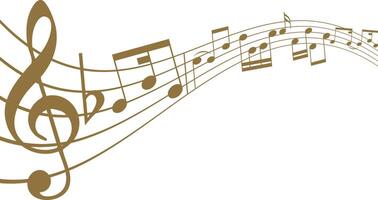 abstract music notes background vector