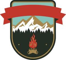 camp patch design pack vector