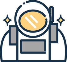 atom and rocket icons vector