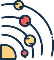 outer space icon set vector