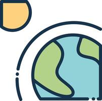 solar system icons set vector