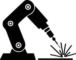 robot grip silhouette pack vector