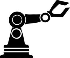 robotic hand shape icon vector