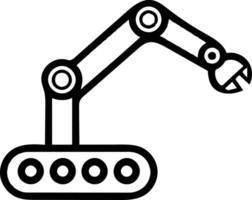 mechanical manipulator hand icon vector