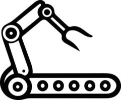 robot hand flat icon vector