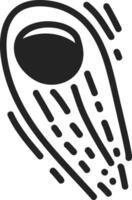 set of line art doodles with outer space inspiration vector