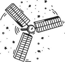 outer space sketch collection with planets and comets vector