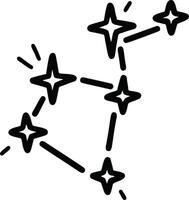 rocket and planet doodles vector